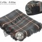 Scottish MacKenzie Weathered Tartan Fly Plaid Brooch Pin Glengarry Hat 58 cm
