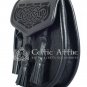 Black Leather Scottish Kilt SPORRAN & Belt Laser Engraved Celtic Embossed