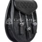 Scottish KILT Semi Dress SPORRAN Black Leather and Bovine Fur with Free Belt