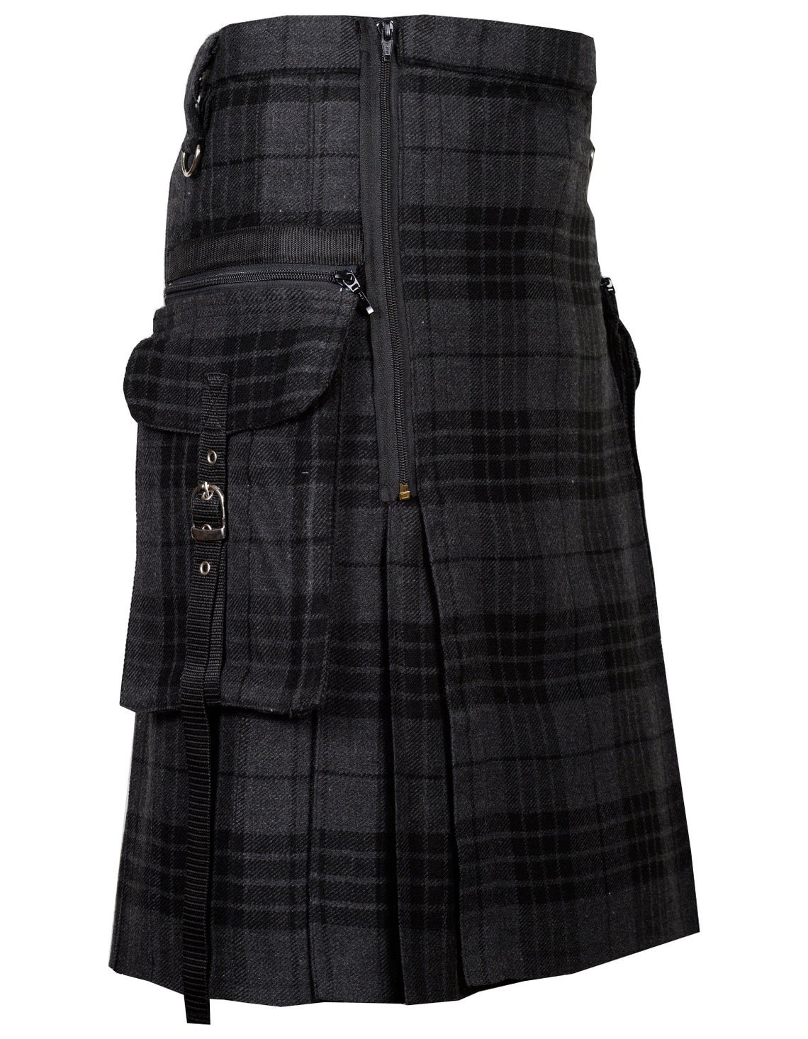 38 Size - Handmade Gothic Punk Rock Utility Kilt For Men Custom Made Premium Modern Kilt