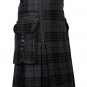 50 Size - Handmade Gothic Punk Rock Utility Kilt For Men Custom Made Premium Modern Kilt