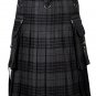 46 Size - Handmade Gothic Punk Rock Utility Kilt For Men Custom Made Premium Modern Kilt
