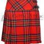 38 - Size - Scottish Ladies Royal Stewart Tartan KILTED SKIRT Mini Length Billie Skirt Plaid Skirt