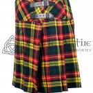 32 - Size - Scottish Ladies Buchanan Tartan KILTED SKIRT Mini Length Billie Skirt Plaid Skirt