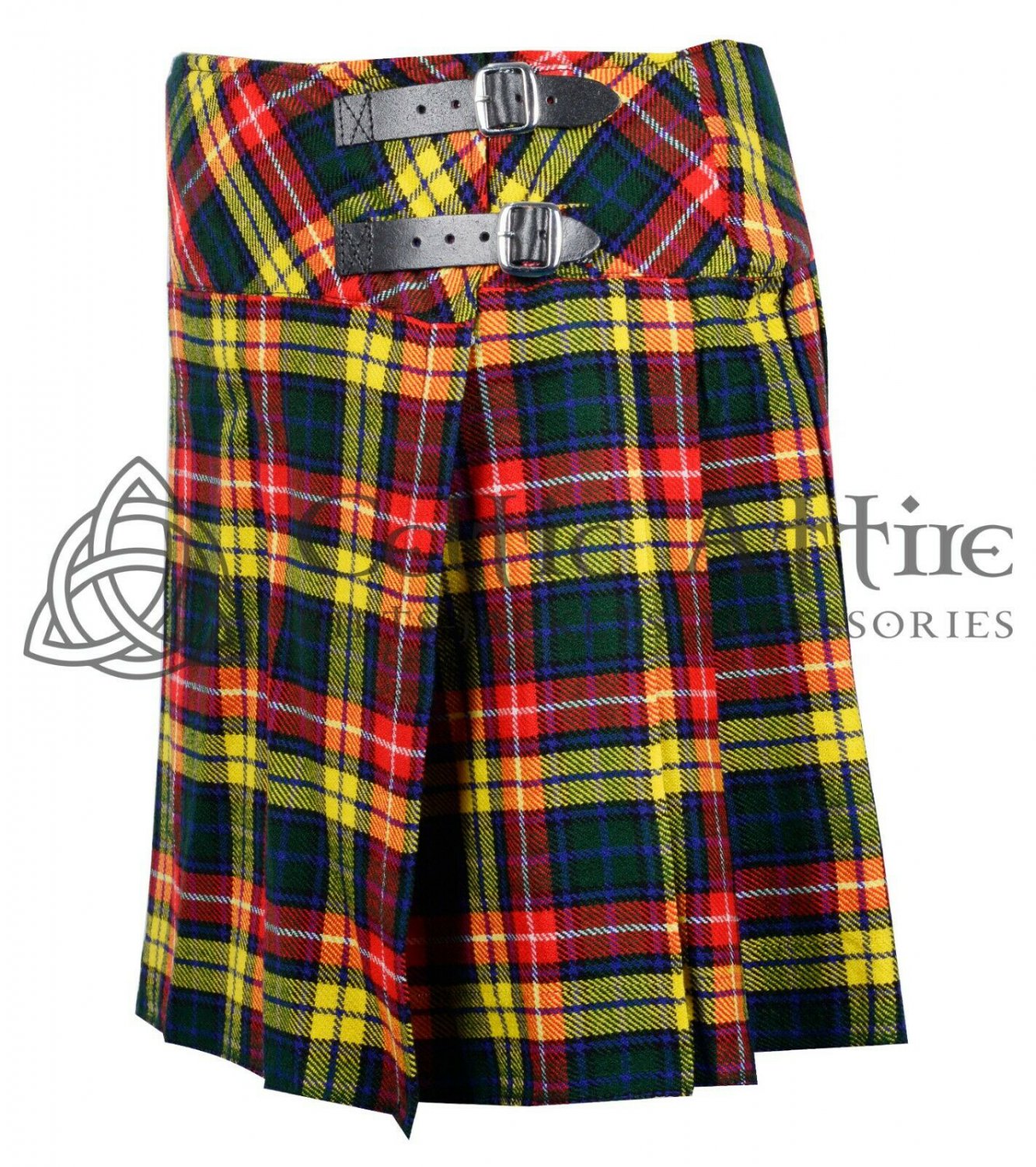 36 - Size - Scottish Ladies Buchanan Tartan KILTED SKIRT Mini Length Billie Skirt Plaid Skirt