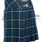 30 - Size - Blue Douglas Scottish Ladies Tartan KILTED SKIRT Mini Length Billie Skirt Plaid Skirt