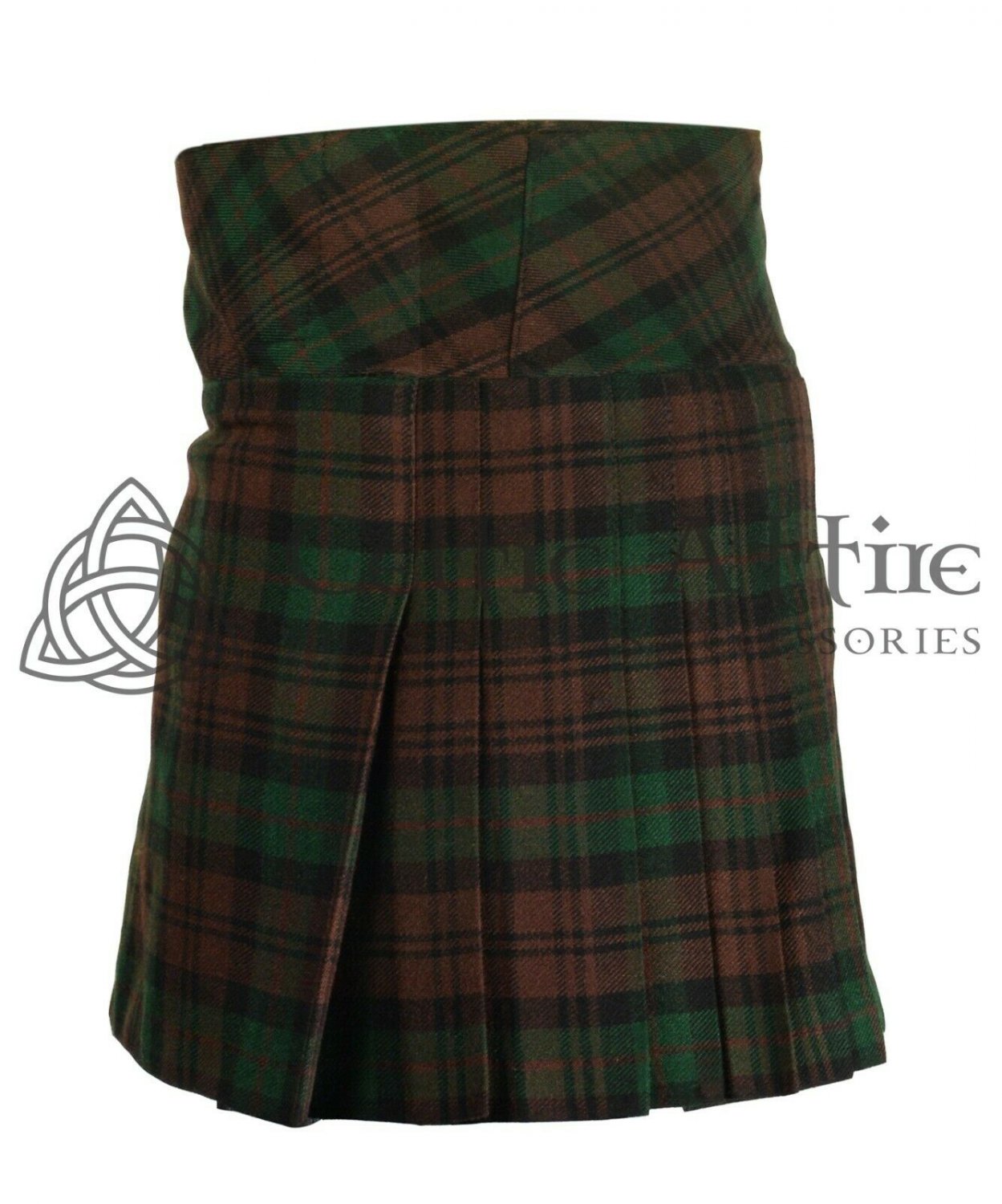 30 - Size - Brown Watch Scottish Ladies Tartan KILTED SKIRT Mini Length Billie Skirt Plaid Skirt