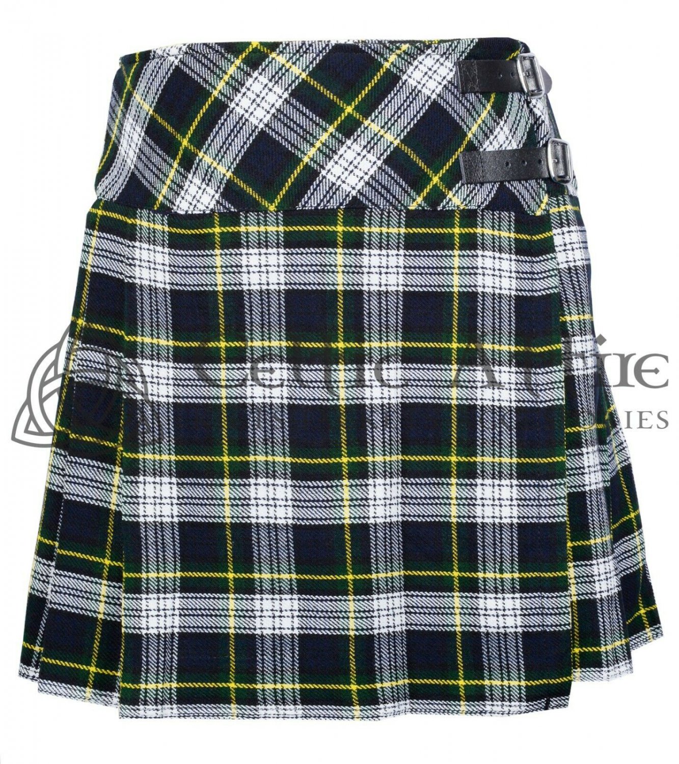 30 - Size - Scottish Ladies Dress Gordon Tartan KILTED SKIRT Mini Length Billie Skirt