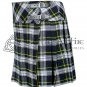 32 - Size - Scottish Ladies Dress Gordon Tartan KILTED SKIRT Mini Length Billie Skirt