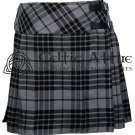 34 - Size - Grey Watch Scottish Ladies Tartan KILTED SKIRT Mini Length Billie Skirt