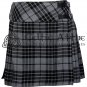 34 - Size - Grey Watch Scottish Ladies Tartan KILTED SKIRT Mini Length Billie Skirt