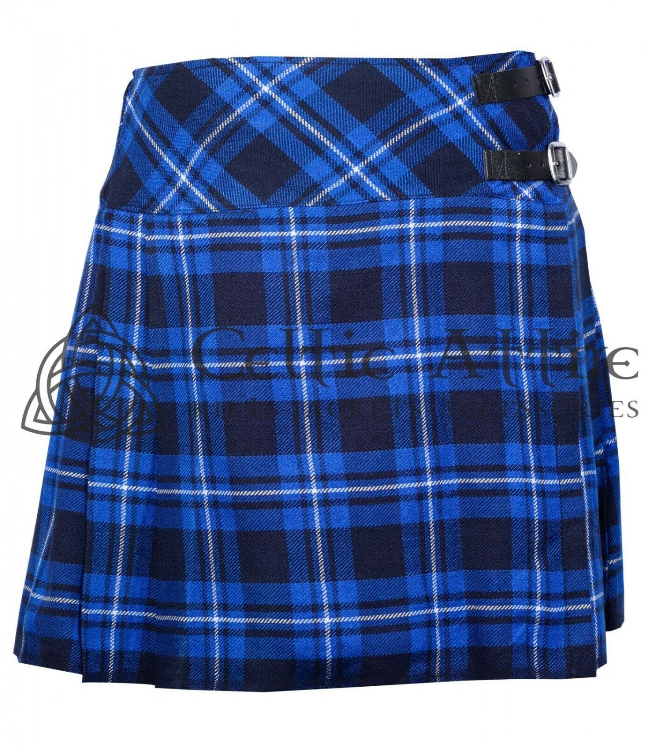 Kilt for Women - 40 - Size - New Ladies Ramsey Blue Tartan KILTED SKIRT Mini Length Billie Skirt