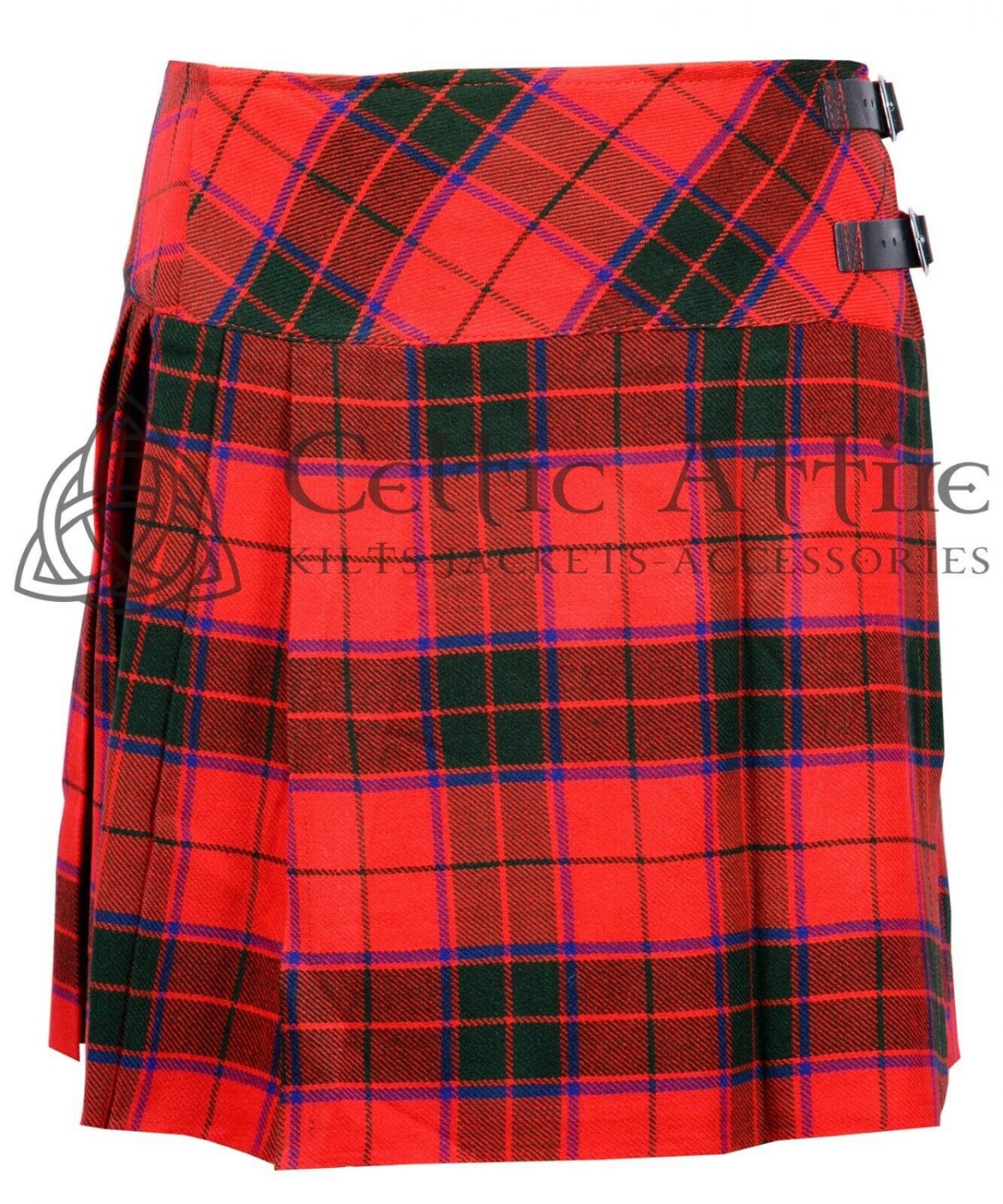 40 - Size - New Ladies Scottish Rose Tartan KILTED SKIRT Mini Length Billie Skirt