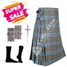 50 - Size - Scottish Kilt 8 Yard Kilt Black Watch Weathered TARTAN KILT Free Accessories - 39 Colors