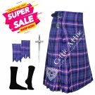 Custom Waist and Length - Scottish 8 Yard Kilt MASONIC TARTAN KILT Free Accessories - 39 Colors