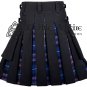 48 - Size- Hybrid UTILITY KILTS for Men Black Cotton Pride of Scotland Tartan Cargo Pockets Kilt