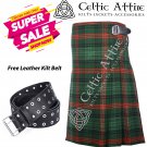 38 - Size - Scottish Highlander 8 Yard Ross Hunting Modern Tartan Custom Kilt & Leather Kilt Belt