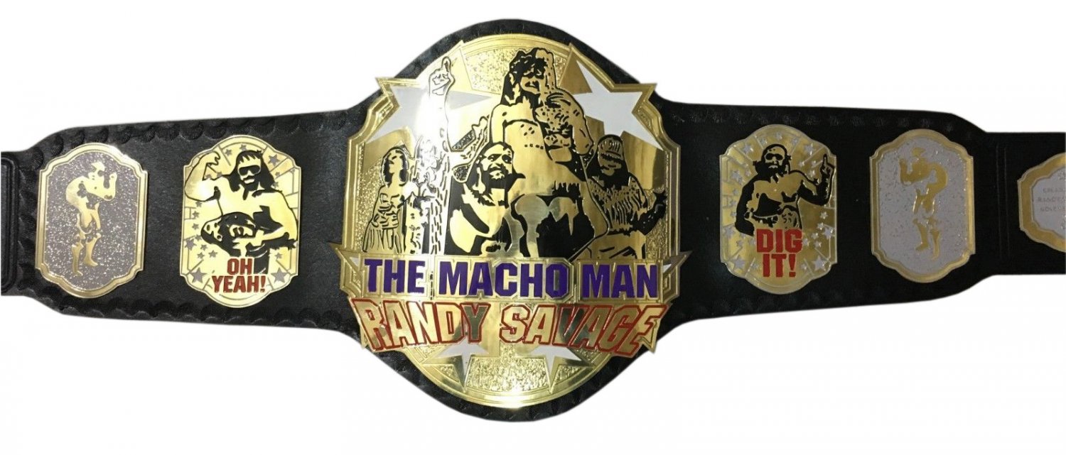THE MACHO MAN RANDY SAVAGE WRESTLING CHAMPIONSHIP BELT ADULT SIZE