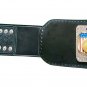 AWA WORLD HEAVYWEIGHT WRESTLING CHAMPIONSHIP BELT ADULT SIZE BLACK LEATHER STRAP
