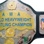 WWE Big Gold World Heavyweight Wrestling Belt + AWA World Heavyweight Belt 4mm Zinc Plate