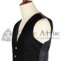 Prince Charlie Vest - Scottish Traditional 3 Buttons Black Wool KILT WAISTCOAT Made to Order