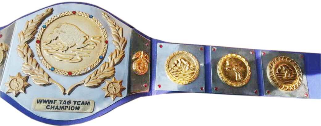 1982 WWWF 82' Tag Team Championship Old School Trophy Belt for Adult Champion