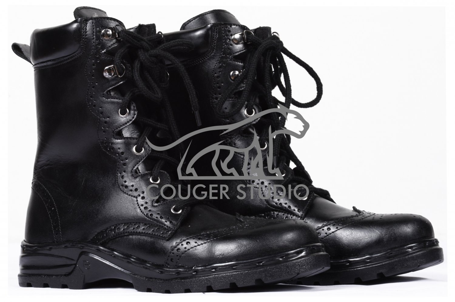 Scottish Kilt Ghillie Brogue Long Shoes - 100% Genuine Leather Boots - Size 7
