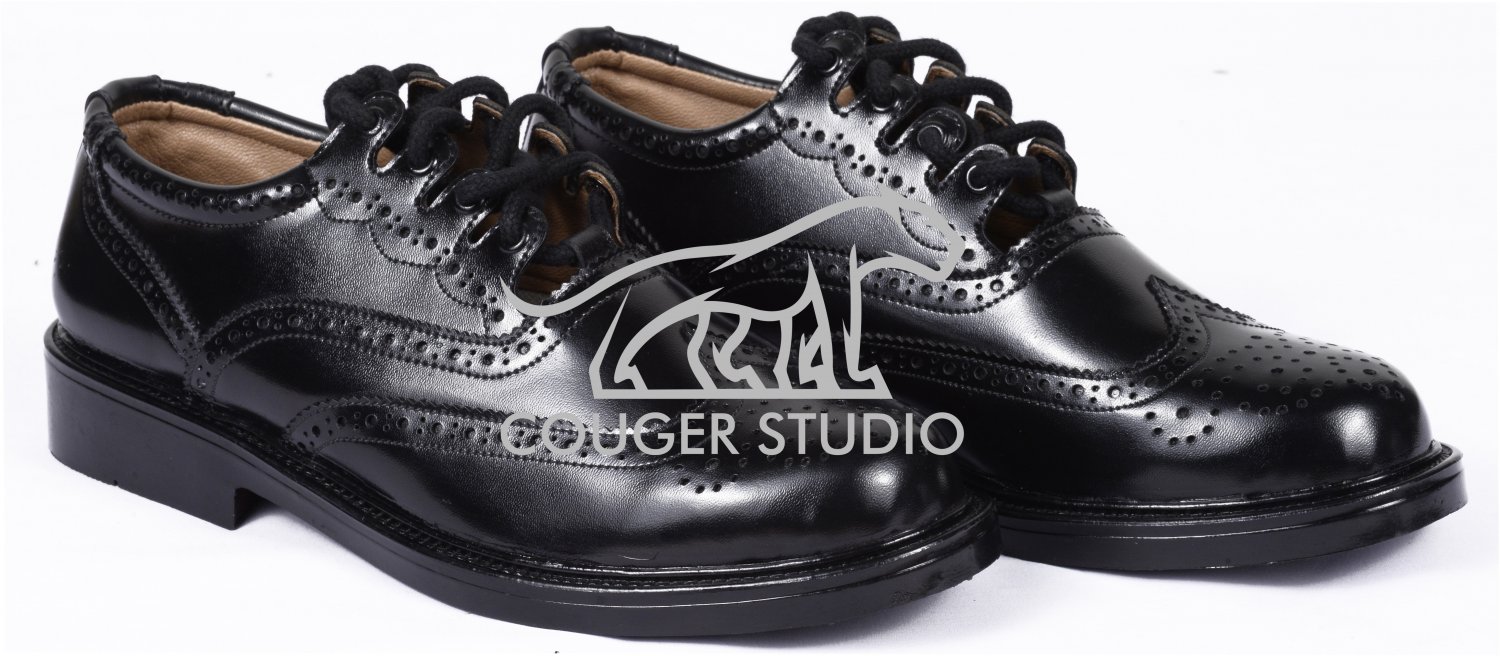 Scottish Black Ghillie Brogue KILT Boots - 100% Genuine Leather KILT Shoes Size 11