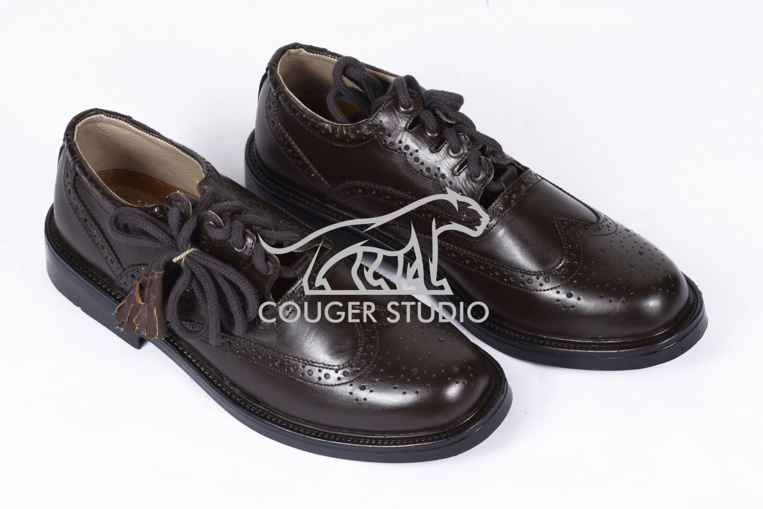 Scottish Brown Ghillie Brogue KILT Boots - 100% Genuine Leather KILT Shoes Size 7