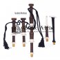 Scottish Highlander Bagpipes IRN BRU Tartan Bagpipe (Natural & Black Finish) as your Choice