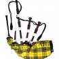 Great Highland Bagpipes Macleod of Lewis Tartan Bagpipe (Natural & Black Finish) as your Choice