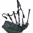 Scottish Great  Highland Bagpipes US ARMY Tartan Bagpipe (Natural & Black Finish) as your Choice