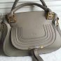 Classic Marcie Bag Satchel Tote Handbag Medium Satchel Marcie Bag Gray Genuine Leather