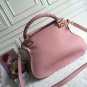 Pink Genuine Leather Classic Marcie Medium Satchel Bag Medium Marcie Satchel Tote Handbag