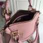 Pink Genuine Leather Classic Marcie Medium Satchel Bag Medium Marcie Satchel Tote Handbag