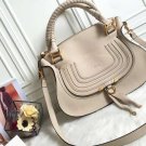 White Genuine Leather Classic Marcie Medium Satchel Bag Medium Marcie Satchel Tote Handbag