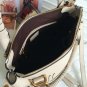 White Genuine Leather Classic Marcie Medium Satchel Bag Medium Marcie Satchel Tote Handbag