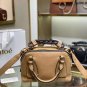 Brown Small Daria Bag Women's Sweet 100% Calf-skin Leather Handbag Satchel Small Daria Shoulder Bag