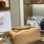 Brown Small Daria Bag Women's Sweet 100% Calf-skin Leather Handbag Satchel Small Daria Shoulder Bag