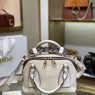 White Small Daria Bag Women's Sweet 100% Calf-skin Leather Handbag Satchel Small Daria Shoulder Bag