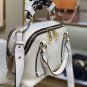 White Small Daria Bag Women's Sweet 100% Calf-skin Leather Handbag Satchel Small Daria Shoulder Bag