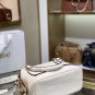 White Small Daria Bag Women's Sweet 100% Calf-skin Leather Handbag Satchel Small Daria Shoulder Bag