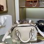 White Small Daria Bag Women's Sweet 100% Calf-skin Leather Handbag Satchel Small Daria Shoulder Bag