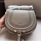 Gray Genuine Leather Marcie Small Satchel Shoulder Bag Small Marcie Leather Saddle Crossbody Bag