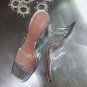 Clear Amina Muaddi Pvc Leather Mules Women Shoes