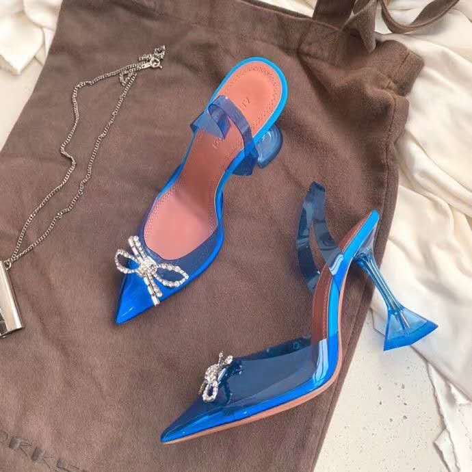 amina muaddi heels bow