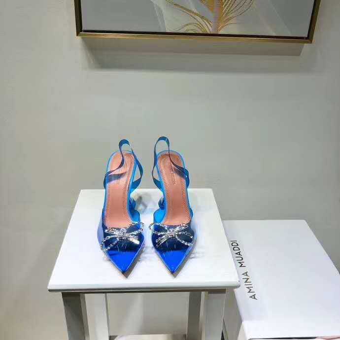 amina muaddi shoes with bow