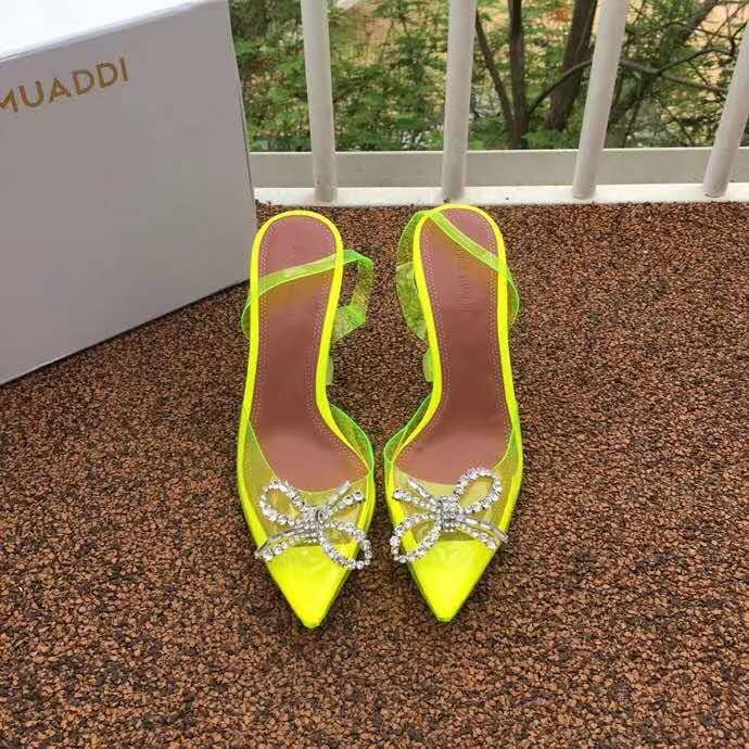 amina muaddi shoes with bow