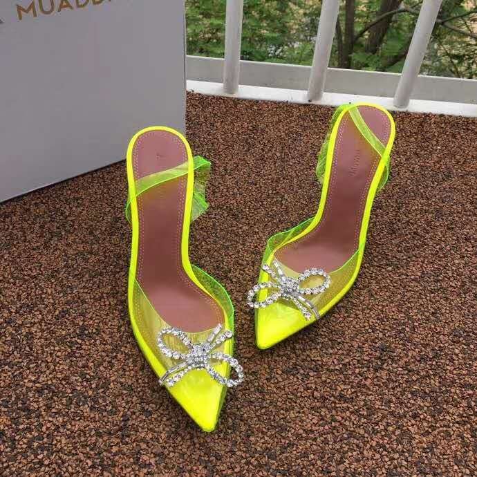 amina muaddi heels bow
