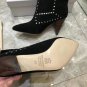 Black Isabel Marant Lisbo Boots Suede Leather Cowhide Studs Foldover Pointed Toe Boots Women Shoes